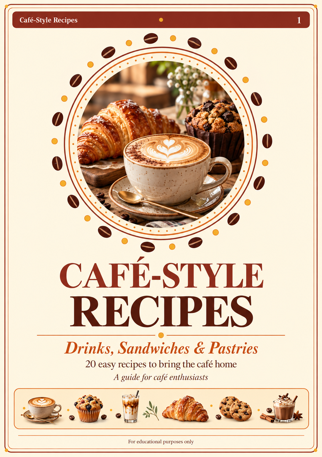 Café-Style Recipes | 20 Drinks, Sandwiches & Pastries PDF Cookbook